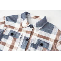 Camiseta larga de lana polar para mujer, ropa para - details 6