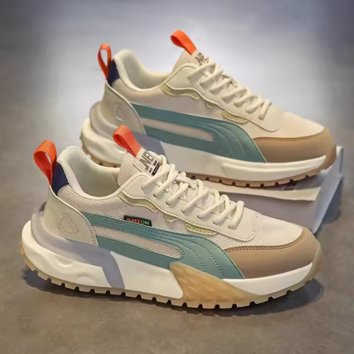 Zapatillas de críquet para hombre, zapatos deportivos informales, versátiles, transpirables, de malla, nuevas - 1