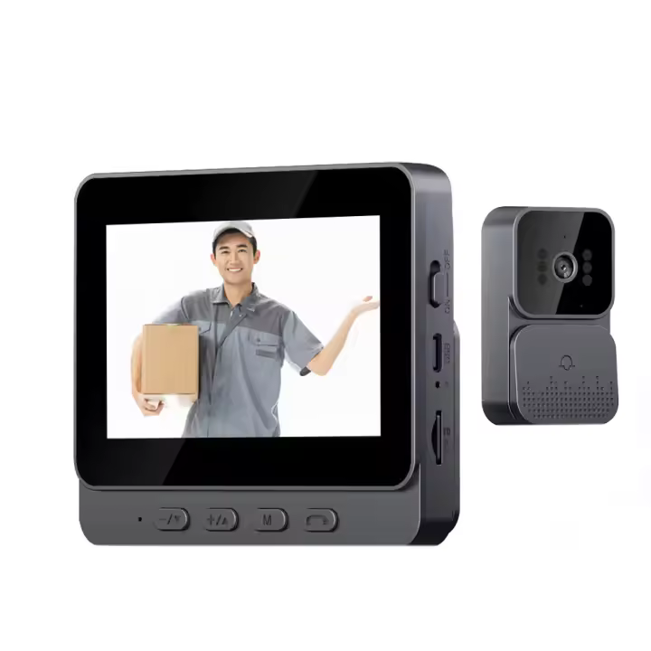 Cámara de Puerta Wistino con Video y Alarma de Movimiento Wifi IR Inalámbrica para Hogar Seguridad Inteligente Uso Interior Resolución HD No Impermeable - 1