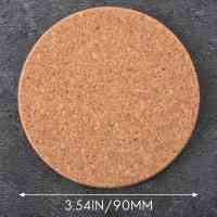Set of 10 Cork Bar Drink Coasters - Absorbent and Reusable - 90mm, 5mm Thick - details 5