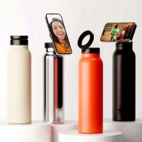 Botella de Agua Aislada de Acero Inoxidable de 24oz con Soporte de Teléfono con Imán - details 0