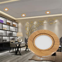 Luces led empotradas de madera modernas, 3W, 5W, para techo, sala de estar, dormitorio, fondo, baño, downlights de madera ajustables - details 8