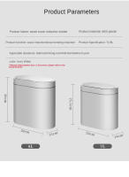 Cubo de Basura Inteligente de Inducción 7L Sensor Táctil Eléctrico para Cocina, Baño, Dormitorio - details 10