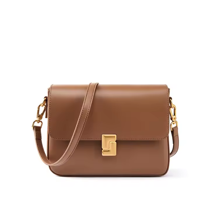 Bolso Cruzado para Mujer - Bolso Pequeño Cuadrado Minimalista con Cierre Magnético, Elegante Bolso de Mano para Uso Diario y Formal, Bolso de Cuero de Segunda Capa Duradero con Forro de Poliéster - Oficina, Fiesta, Salidas Informales - Fácil Mantenimiento - 1