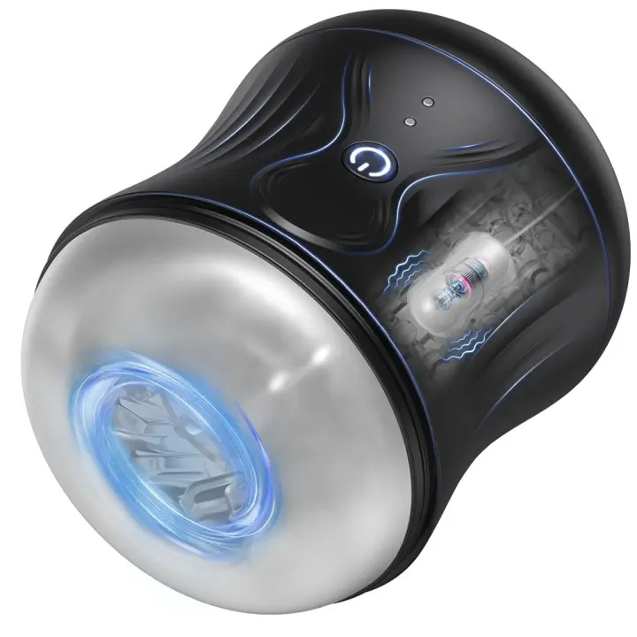 Masajeador AV para hombres, masturbadores masculinos de extremo abierto, Copa 3D, túnel, bolsillo, coño, Stroker con 10 modos de vibración - 1