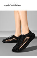 Sandalias planas informales transpirables para hombre y mujer, zapatillas de playa con diseño tejido, para exteriores, Verano - details 9