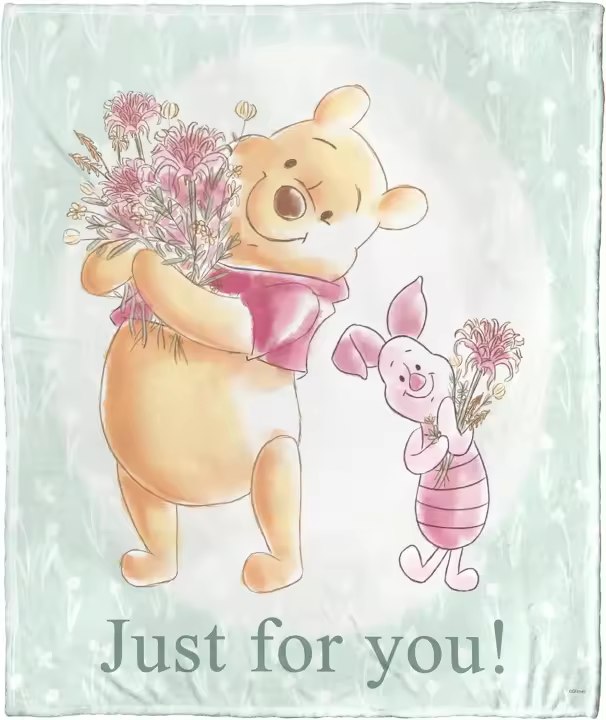 Manta de seda con diseño de Winnie The Pooh, Meadow Frolic - 1