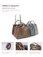 Bolso de Cuero Auténtico Para Mujer, Negro, Caramelo, albaricoque, Azul, Turquesa, Burdeos Blanco - details 7