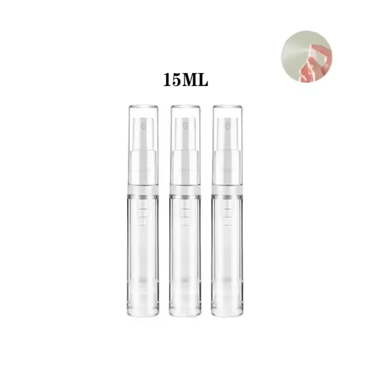 Botella pulverizadora de Perfume portátil para viaje, loción al vacío, crema para ojos, botella de recarga, tarro con bomba sin aire, viales de líquido, 5/10/15ml - 1