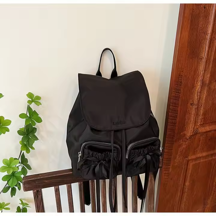Ballet, niña, lazo, diseño, nailon, mochila, gran capacidad, mochila, Corea, fresco y dulce. - 1