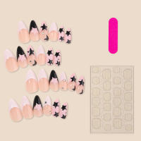 Uñas suaves con estampado de estrellas, uñas postizas cómodas y no divididas, salón de uñas para mujeres y niñas - details 2