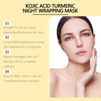 La mascarilla facial de colágeno de cúrcuma puede reponer el agua, aclarar la oscuridad, apretar los poros, rasgar, nutrir y - details 4