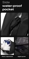 Bange Mochila de negocios para ordenador portátil de 15,6 pulgadas, bolsa de viaje impermeable con múltiples compartimentos, mochila negra adecuada para hombres - details 13