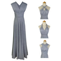 Vestido largo con vendaje sexy y espalda cruzada con múltiples correas y uso multidireccional - details 53