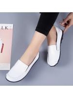 Zapatos planos de mujer de cuero genuino, bailarina, zapatos de enfermera, mocasines, mocasines para mujer, zapatos planos sin cordones plateados para mujer, bailarinas suaves - details 2