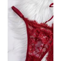 Conjunto de camisón y braguita de diseño encantador con tirantes finos y cuello en V, ropa sexy para mujer - details 4