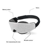 Máscara de sueño 3D para mujeres y hombres para cubrir los ojos, máscaras opacas, almohadilla para dormir ponderada, venda negra para los ojos, viaje - details 4