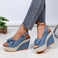 Sandalias de tacón con cuña para mujer, zapatos de verano. - details 0
