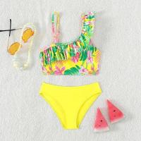 Traje de Baño de Niña de Cintura Angular con Borlas Secado Rápido, Transpirable, Estampado - details 0