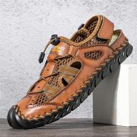 Sandalias de verano para hombre, sandalias de malla para exteriores, zuecos suaves, sandalias para hombre, sandalias deslizantes hechas a mano, zapatillas romanas para exteriores - details 12