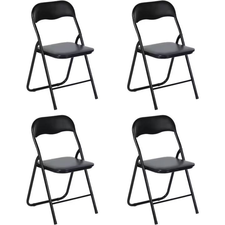 Juegos de sillas plegables de PVC, sillas plegables, estructura de metal, silla de camping, silla plegable, silla de oficina, silla de escritorio que ahorra espacio para invitados - 1