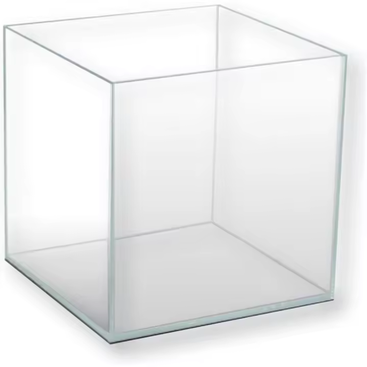 Amtra Nanoscaping - Tanque De Acuario 15 Litros - Caja De Cristal Extra Claro 25X25X25 Cm - Tanque Para Peces Dorados O Como Tortuga Tanque Para Tortugas De Agua Con Tapete Amortiguador Incluido - 1