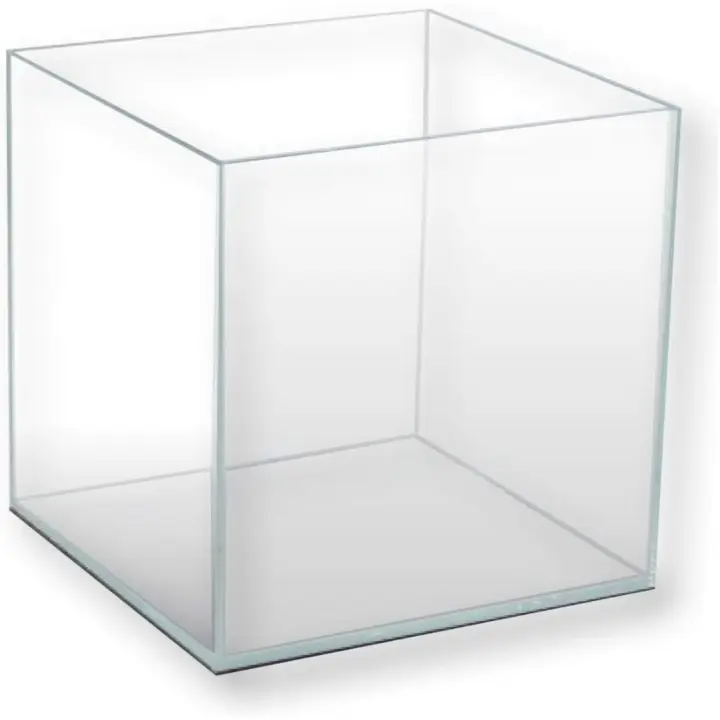 Amtra Nanoscaping - Tanque De Acuario 15 Litros - Caja De Cristal Extra Claro 25X25X25 Cm - Tanque Para Peces Dorados O Como Tortuga Tanque Para Tortugas De Agua Con Tapete Amortiguador Incluido - 1