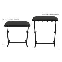 Soporte de descanso para brazo y pierna de tatuaje, supergrande, con almohadilla de esponja ajustable, portátil, Panel de ángulo ajustable de 340 °, hierro, PVC negro - details 4