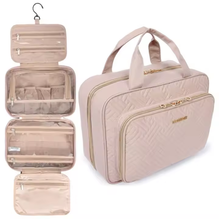 Neceser de viaje, neceser de maquillaje grande para hombre y mujer, bolsa de aseo impermeable - 1