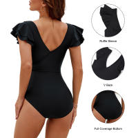 Nuevo traje de baño de una pieza traje de baño para mujer bikini de talla grande - details 9