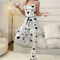 Conjunto de Pyjama de Dos Piezas para Mujer Vestir de Corazón con Pantalones Largos - details 5