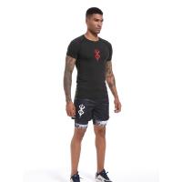 Conjunto De Gimnasio Para Hombre Con Estampado Anime 3D Top Corto Y Shorts De Compresión Quick Dry Transpirable Rash Guard Para Deportes Y Verano - details 3