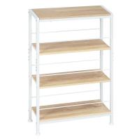 Estantería Estantería empotrable con 4 niveles Estante de almacenamiento de especias Estante de escalera de pie estrecho-roble claro blanco - details 1