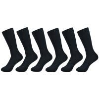 6 pairs Men's socks Black Cotton Dress Socks High quality Long Autumn and winter Sweat Resistant Anti-odor Calf Socks - details 0