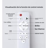 Ventilador de Techo con Luz LED 42cm - Motor DC Inverter Ultra Silencioso, 3 Velocidades, Control por App y Mando, Luz Ajustable 7920 Lúmenes (CCT 3000K-6000K), Diseño Moderno para Hogar - details 1