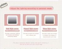 Neceser de maquillaje con espejo y luz de 3 colores, neceser de viaje con espejo portátil, organizador de maquillaje iluminado - details 5