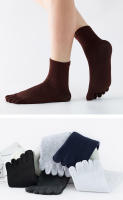 Calcetines de cinco dedos para hombre, medias clásicas de color sólido, transpirables para todas las estaciones - details 6