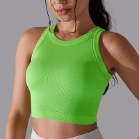 Nessaj-Chaleco deportivo sin costuras con almohadilla para mujer, sujetador de yoga, top corto de entrenamiento para fitness, gimnasio diario, correr, chaleco a prueba de golpes, sujetador elástico alto - details 6