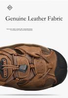 Sandalias de verano para hombre, sandalias de playa transpirables, sandalias de senderismo al aire libre, sandalias informales de cuero con punta cerrada para caminar - details 4