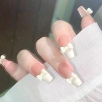 Pack de 24 piezas uñas removibles media y larga manicura parche uñas postizas - details 19