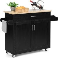 Carrito de Cocina Carro de Servicio Comedor con Ruedas,Toallero,Cajón, Puerta y Estantes Gabinete Mueble de Cocina (blanco) - details 18