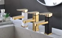 Grifo de lavabo de baño de acero inoxidable, mango único, oro frío y caliente, Mi hogar, inodoro moderno, accesorios de grifo simples - details 0