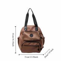 Mochila deportiva de nailon de estilo coreano, bolso de hombro de viaje de nailon de gran capacidad, bolso de mano de Color sólido, bolso de Fitness para ordenador - details 1