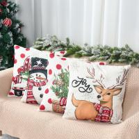 Funda de cojín de lino para decoración del hogar, funda de almohada con adorno navideño, regalo de Feliz Año Nuevo, 2024, 2025 - details 0