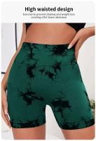 Pantalones de Yoga de Mármol Tie Dye Shorts Deportivos Transpirables de Cintura Alta para Mujeres - details 5