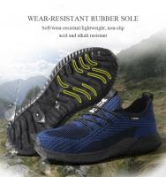 Zapatos de seguridad transpirables para hombre, botas de trabajo con puntera de acero, zapatos de seguridad indestructibles a prueba de pinchazos, zapatillas ligeras y cómodas - details 6