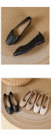 Cabeza cuadrada zapatos de trabajo suelas suaves de las mujeres ocupación comodidad trabajo entrevista asistente de vuelo ocupación zapatos individuales mujeres embarazadas gorro plano ladyshoes - details 7