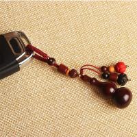 LLavero de calabaza de sándalo de estilo chino, colgante Retro pulido para teléfono móvil, bolsa aceitosa, llavero colgante de palisandro para coche, regalo para hombre - details 5