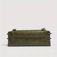Bolso Cruzado Chic Urban de Oliva Verde Cierre con Cerradura de Latón Antiguo, Correa Ajustable, Compartimentos con Cremallera Bolso de Mano Compacto para Profesionales de Trabajo, Esenciales de Viaje - details 0