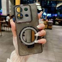 Para pocox6 Glitter Plating funda, soporte para Xiaomi poco x7 pro f6 pro x6 funda de silicona con soporte Poco X6 M6 x7pro - details 3